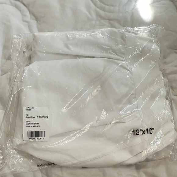 Lululemon NEW Court Rival High-Rise Skirt Sz 12 *Long* White - Picture 5 of 7